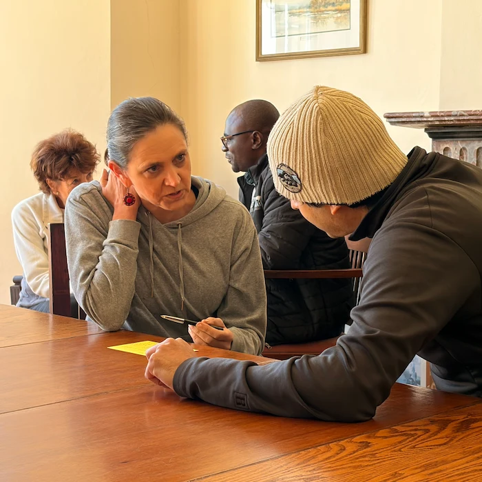 Deep conversation at speech and presenting workshop